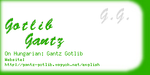 gotlib gantz business card